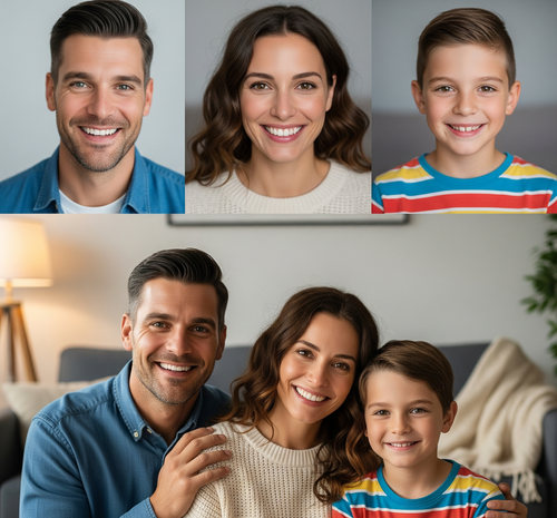 Family Fusion Portrait